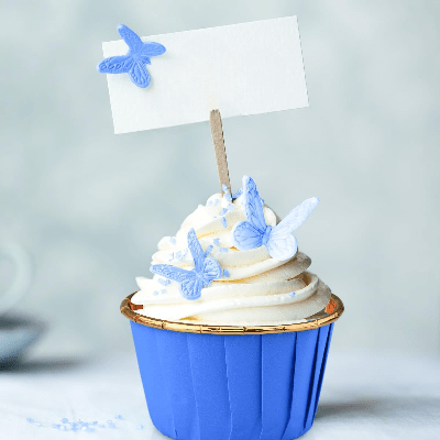 Caissette pour Muffins - CupcakeWrappers™ - Bleu Dorée - Accessoires Sucrés